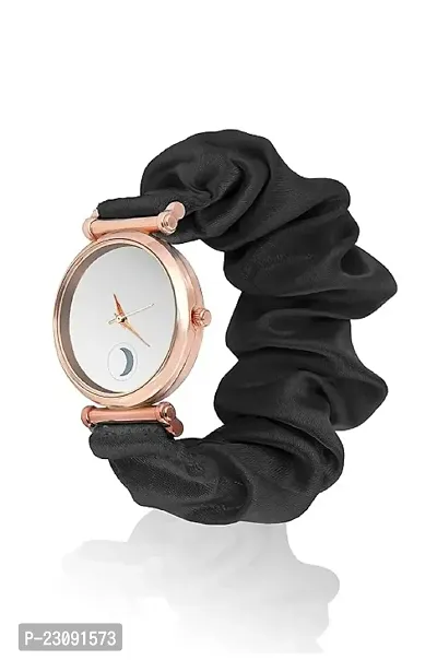 Stylish Black Fabric Analog Watches For Women-thumb0