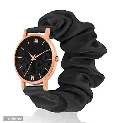 Stylish Black Fabric Analog Watches For Women-thumb0