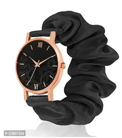 Stylish Black Fabric Analog Watches For Women-thumb0