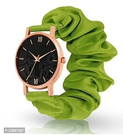 Stylish Green Fabric Analog Watches For Women