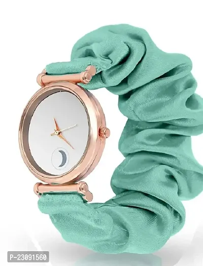 Stylish Green Fabric Analog Watches For Women