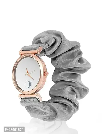 Stylish Grey Fabric Analog Watches For Women