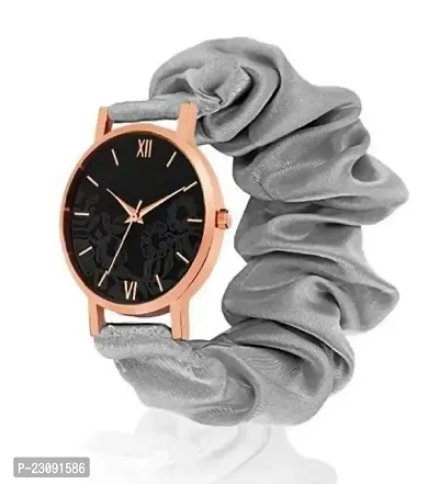 Stylish Grey Fabric Analog Watches For Women-thumb0