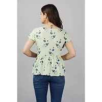 Women's Rayon Printed Casual Wear Top for Women and Girls|Women's Top Mint Green-thumb1
