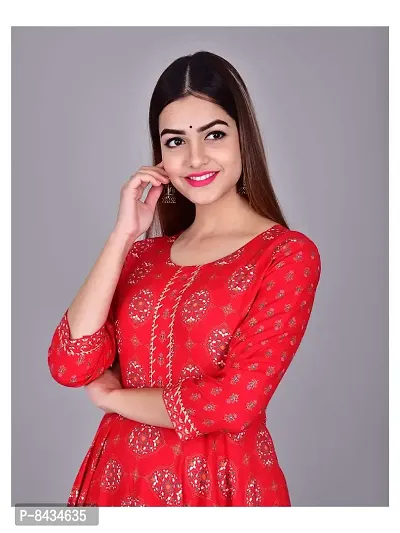 Women's Embroidered Rayon Anarkali Kurta|Gown for Women|Flared Kurta for Women-thumb5