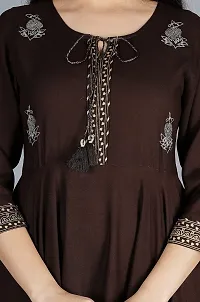 Women's Embroidered Rayon Anarkali Kurta|Gown for Women|Flared Kurta for Women-thumb2