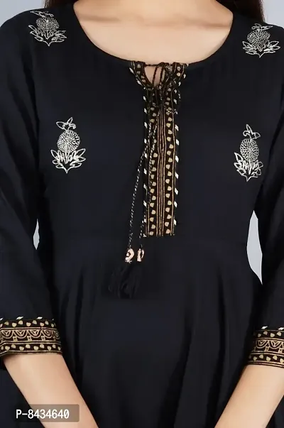 Women's Embroidered Rayon Anarkali Kurta|Gown for Women|Flared Kurta for Women-thumb3