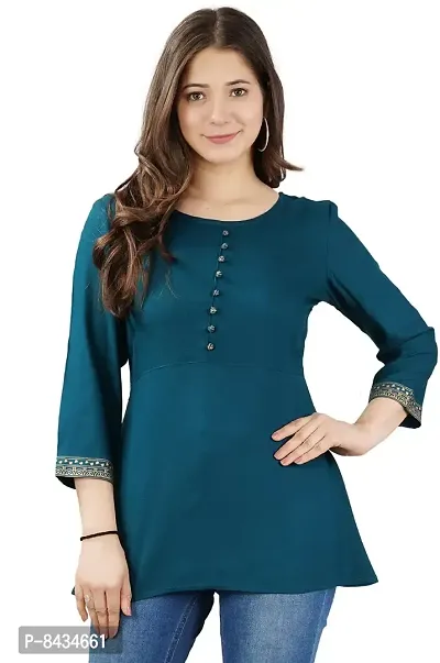 Women's Solid Rayon Casual Wear Top for Women and Girls|Women's Top
