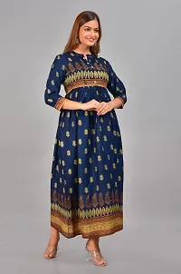 Women's Printed Rayon Anarkali Gown|Anarkali Kurta for Women & Girls|Women's Kurtas & Gowns-thumb4
