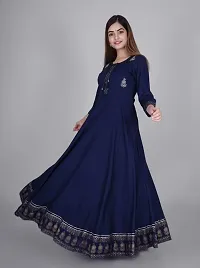 Women Embellished Rayon Anarkali Kurta-thumb2