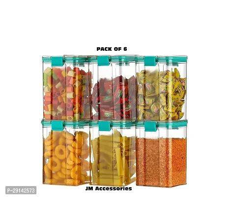 Kitchen Storage Containers with Lids (1100 ML-Pack Of 6)-thumb0