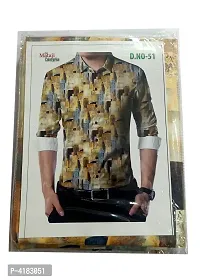 Men's Multicoloured Polyester Blend Unstitched Shirt Piece-thumb2