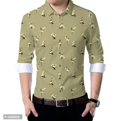 Green Poly Blend Unstitched Shirt Piece-thumb2