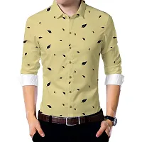 Yellow Poly Blend Unstitched Shirt Piece-thumb1