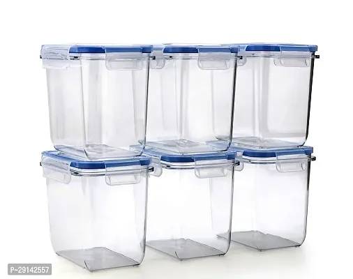 Storage Containers 1100 ml Airtight Food Storage Containers Plastic Kitchen Jars and Container, with Easy Snap Lids - Pantry  Kitchen Organization - BPA-Free Food Containers (Pack Of 6)-thumb2