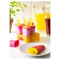 6 Pcs 100% Food Grade Homemade Reusable Ice Popsicle Makers Frozen Ice Cream Moulds Tray Kulfi Candy Ice Lolly Mold for Children  Adults-thumb1