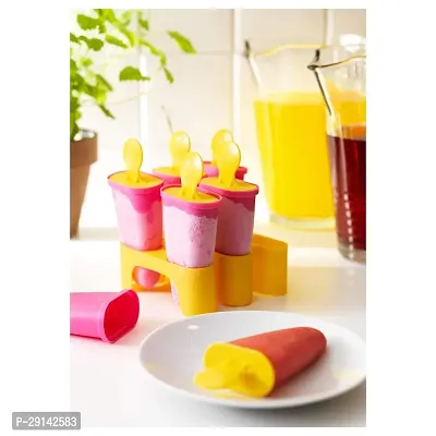 6 Pcs 100% Food Grade Homemade Reusable Ice Popsicle Makers Frozen Ice Cream Moulds Tray Kulfi Candy Ice Lolly Mold for Children  Adults-thumb2