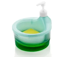 Washing Liquid Dispenser 5 Sponge Reusable Sink Dish Washing Soap Dispenser for Home Restaurant, Violet-thumb1