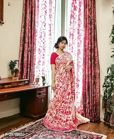 Stylish Cotton Silk Printed Saree with Blouse Piece-thumb3