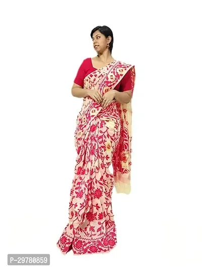 Stylish Cotton Silk Printed Saree with Blouse Piece-thumb0