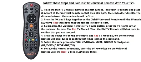 OSSDEN Dishtv HD Oval DtH dishtv HD Home Remote Controller Compatible Sd/Hd/Hd+/4k/ Sd Set Top Box Lightweight Universal Remote-thumb1