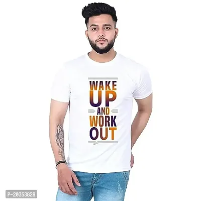 RAN ELEVEN Wake UP  Work Out, Men's Regular Fit Sport Quality T Shirt