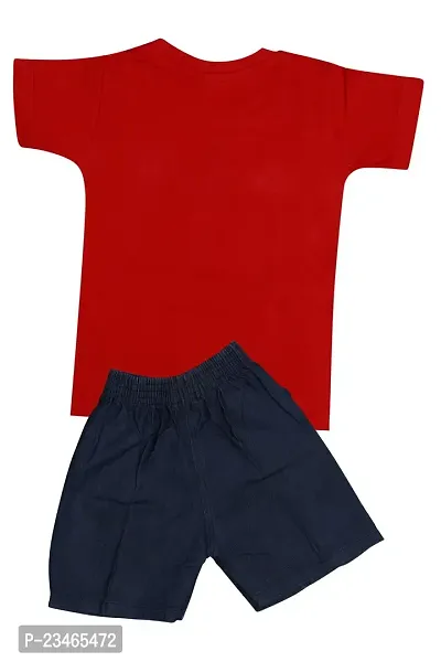 Fabulous Multicoloured Cotton Printed T-Shirts with Shorts For Boys-thumb2