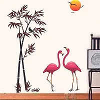 Akki World? Crane Bird Morning Wall Sticker for Decorative Wall Sticker for Living Room , Bed Room, Kide Rooms-thumb1