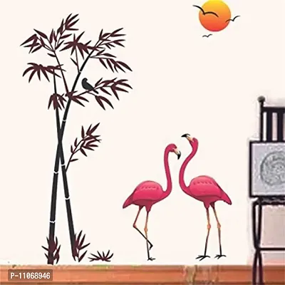 Akki World? Crane Bird Morning Wall Sticker for Decorative Wall Sticker for Living Room , Bed Room, Kide Rooms-thumb2