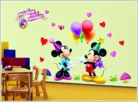 Akki World? Micky and Minnie Mouse Wall Sticker for Decorative Wall Sticker for Living Room , Bed Room, Kide Room Size : 56CM x 61CM-thumb1