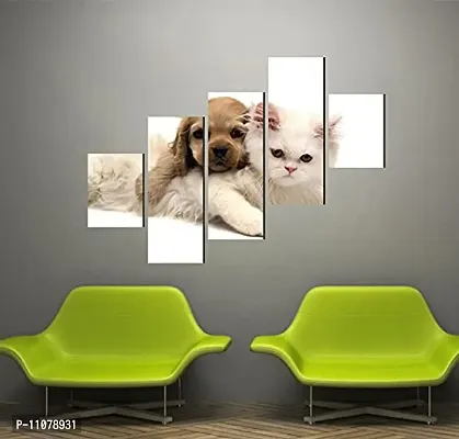 Akki World? Cat & Dog Slides Wall Sticker for Decorative Wall Sticker for Living Room , Bed Room, Kide Room