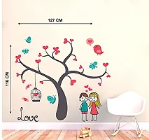 Akki World? Animated Couple Tree Wall Sticker for Decorative Wall Sticker for Living Room , Bed Room, Kide Room-thumb2