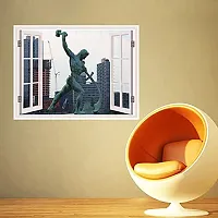 Akki World Vinyl 3D Wall Window Sticker, 45 cm X 60 cm, Multicolour, Desg_31-thumb1