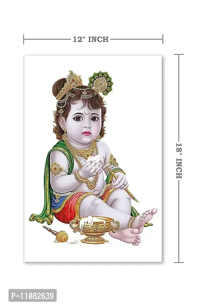 Akki World Lord Baby Krishna HD Poster for Bedroom, Kids Room, Living Room (Size - 30 cm X 45 cm)-thumb2