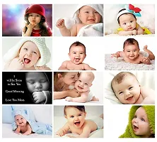 Akki World Set of 12 HD Cute Smiling Baby Combo Wall Posters for Pregnant Women (30 Cm X 45 Cm 300GSM Thick Paper, 08, Multicolour)-thumb1