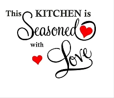 Akki World This Kitchen is Seasoned with Love Kitchen Wall Sticker (Oil Proof, Water Proof) Vinyl Wall Sticker-thumb2