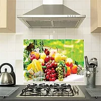 Akki World Waterproof & Oil Proof Wall Sticker, Easy Clean Beautiful Wall Tiles Sticker Multicolour Size - 45 cm X 70 cm Desg_08-thumb1