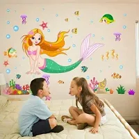 Akki World? Little Mermaid Cartoon Wall Sticker for Decorative Wall Sticker for Living Room , Bed Room, Kide Room-thumb3