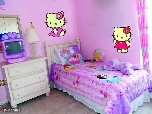 Akki World? Hello Kitty Wall Sticker for Living Room , Bed Room, Kide Room Sticker-thumb3