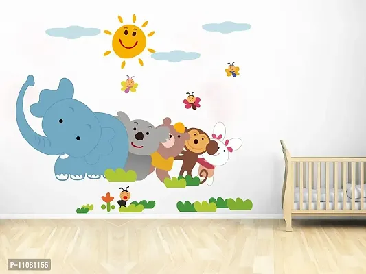 Akki World? Wild Life Cartoon Wall Sticker-thumb0