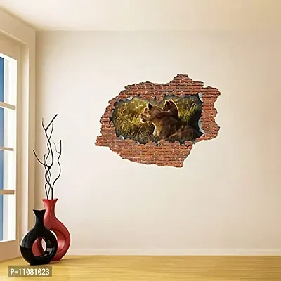 Akki World Break Wall Lion and Cub Wall Sticker