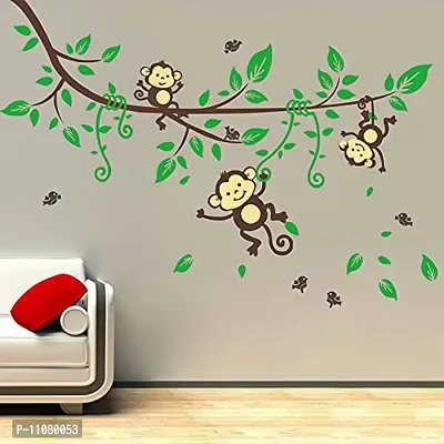 Akki World? Funny Monkey Wall Sticker for Decorative Wall Sticker for Living Room , Bed Room, Kide Room-thumb0