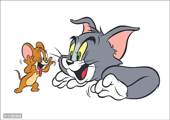 Akki World? Tom & Jerry Design 2 Wall Sticker for Decorative Wall Sticker for Living Room , Bed Room, Kide Room-thumb3