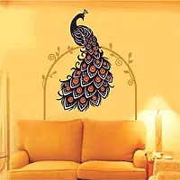 Akki World? Peacock Wall Sticker for Decorative Wall Sticker for Living Room , Bed Room, Kide Roomfor Couple Bedroom Sticker Size 56CM X 61CM-thumb1