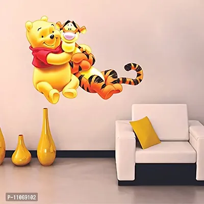 Akki World? Pooh and Friend Design 4 Wall Sticker for Decorative Wall Sticker for Living Room , Bed Room, Kide Room