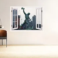 Akki World Vinyl 3D Wall Window Sticker, 45 cm X 60 cm, Multicolour, Desg_31-thumb2