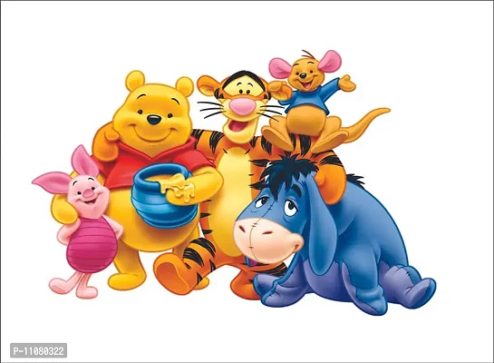 Akki World? Pooh and Friend Design 2 Wall Sticker for Decorative Wall Sticker for Living Room , Bed Room, Kide Room-thumb3