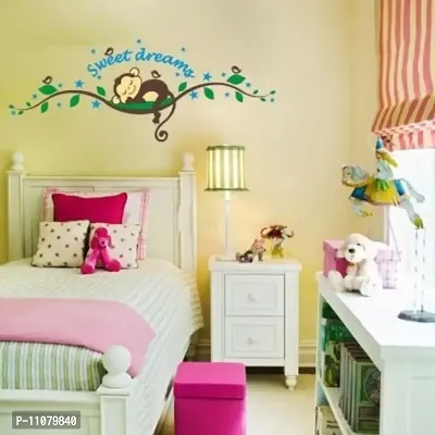Akki World? Sleeping Monkey Wall Sticker for Decorative Wall Sticker for Living Room , Bed Room, Kide Room