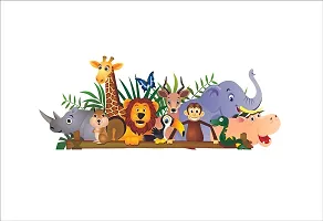 Akki World? Wild Animals Design 2 Wall Sticker for Decorative Wall Sticker for Living Room , Bed Room, Kide Room-thumb1