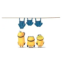 Akki World? Minions with Cloths Wall Sticker for Decorative Wall Sticker for Living Room , Bed Room, Kide RoomFor Childroom ( PVC Vinyl Size 56 cm X 46CM )-thumb1